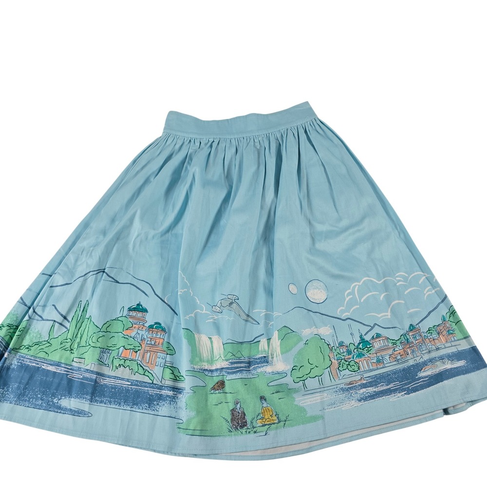 Her Universe Star Wars Naboo Landscape Print Midi Skirt Blue XS FAC-002181-17052
